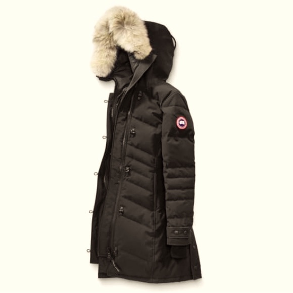 Canada Goose Lorette Heritage Black Down Parka with Fur Hood size Small - Picture 1 of 14